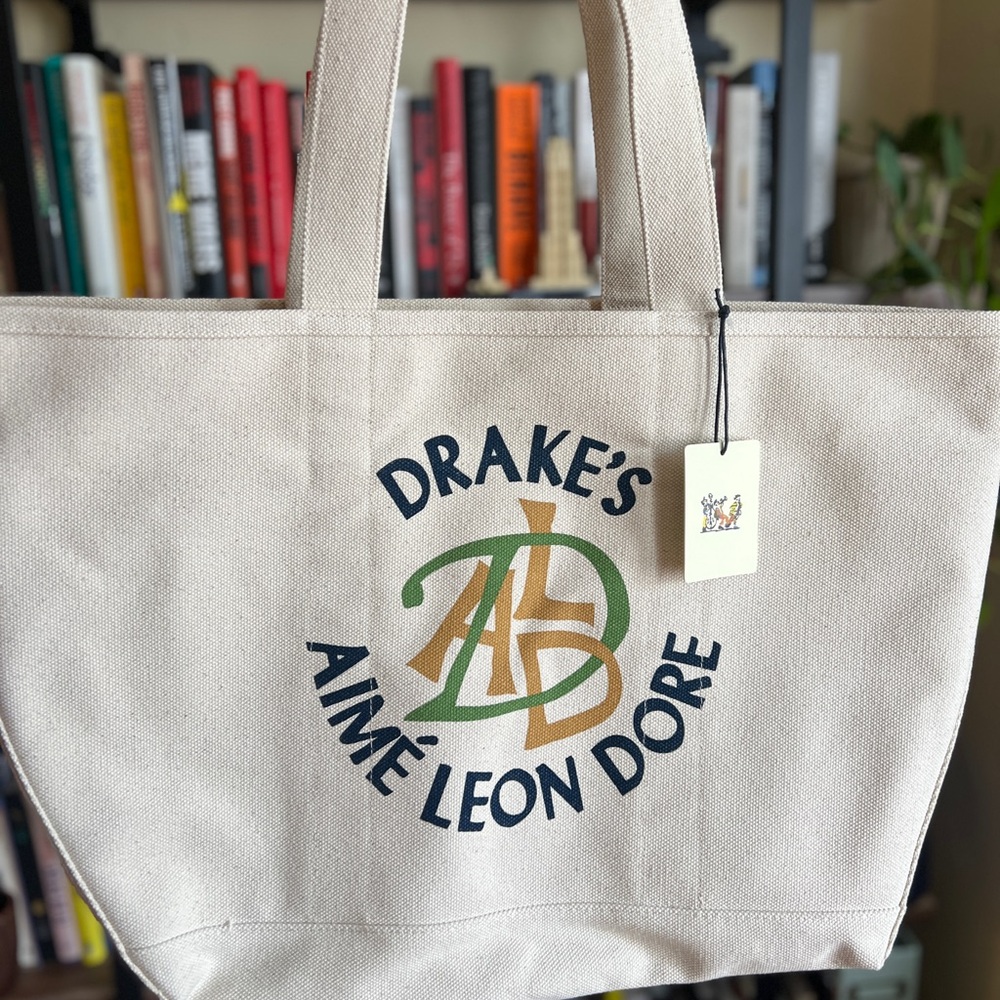 Aime Leon Dore x Drake’s of London tote